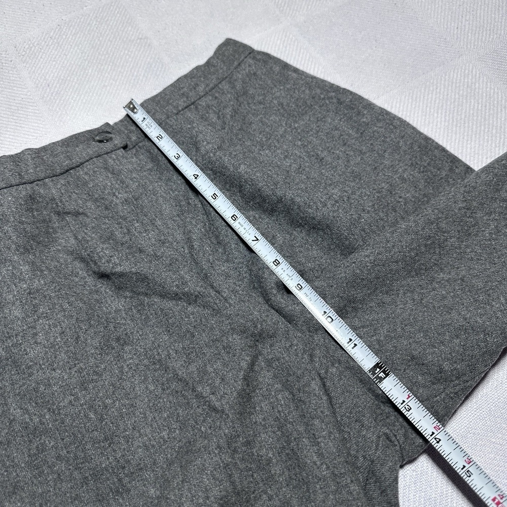 Vintage Pendleton Virgin Wool Flannel Pants Womens 10 Gray Lined Straight Leg - Picture 10 of 13
